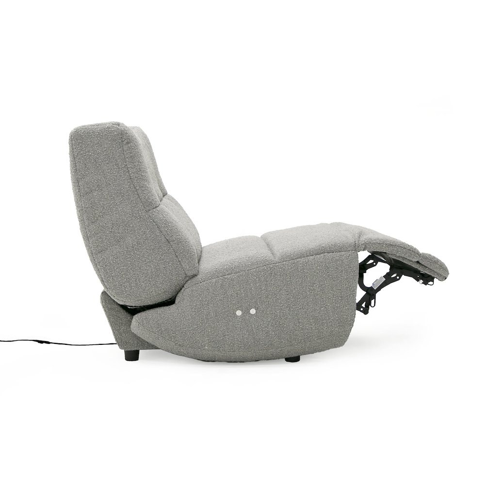 Divani Casa Basil - Modern Grey Fabric Small Electric Recliner Chair. Picture 5
