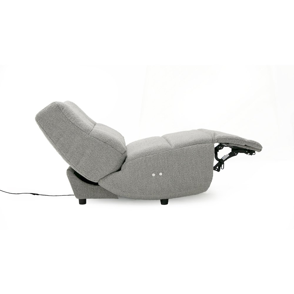 Divani Casa Basil - Modern Grey Fabric Small Electric Recliner Chair. Picture 1