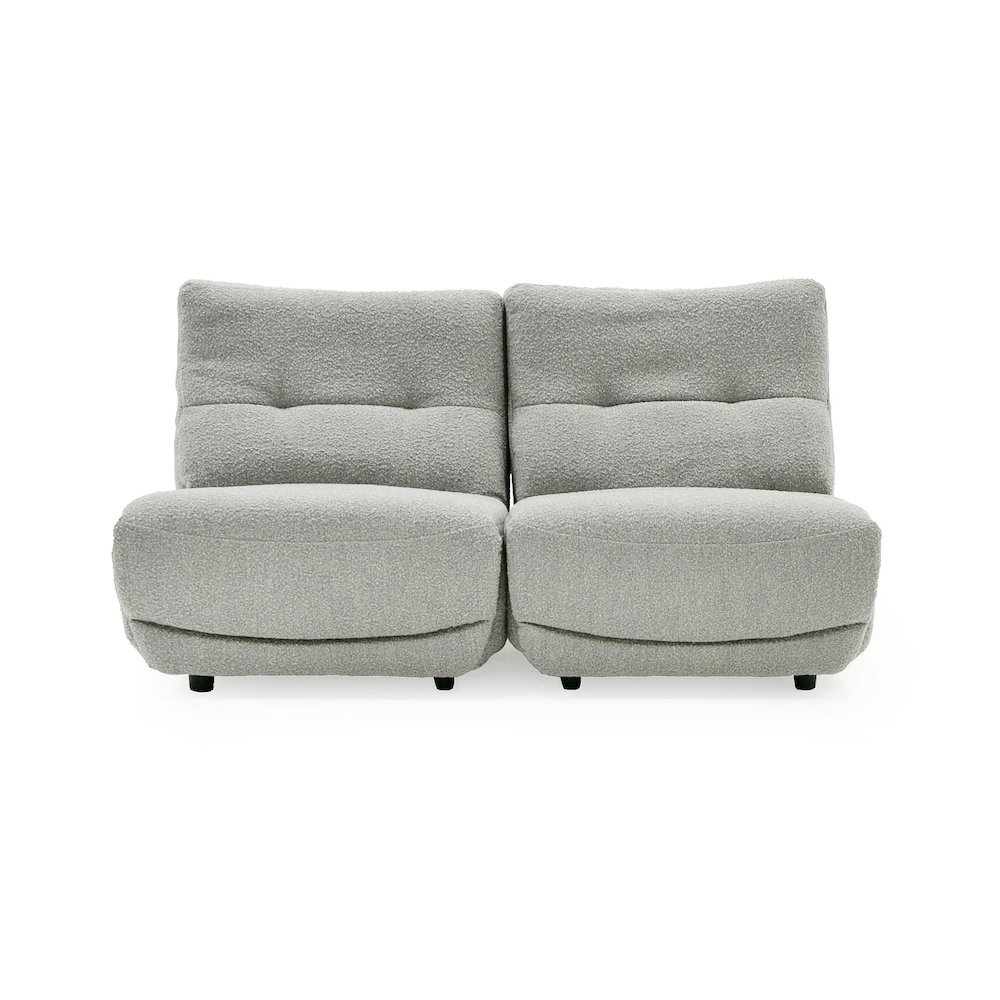Divani Casa Basil - Modern Grey Fabric Small Electric Recliner Chair. Picture 7