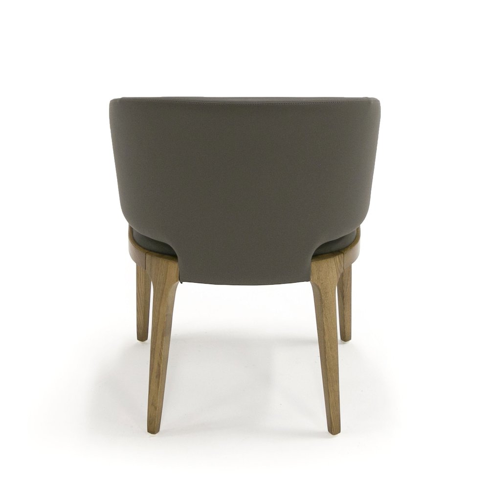 Modrest Baskin Brown and Walnut Arm Dining Chair. Picture 2