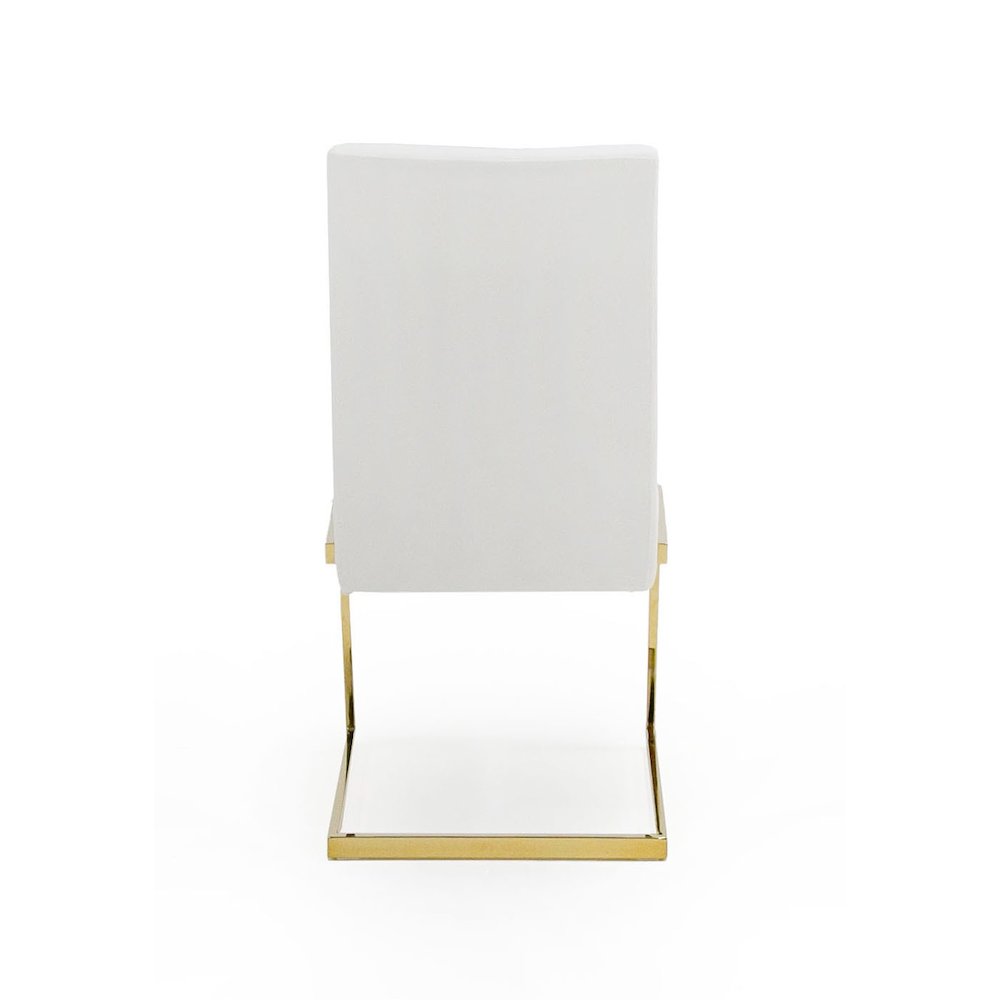Modrest Batavia - Modern White & Gold Dining Chair (Set of 2). Picture 4