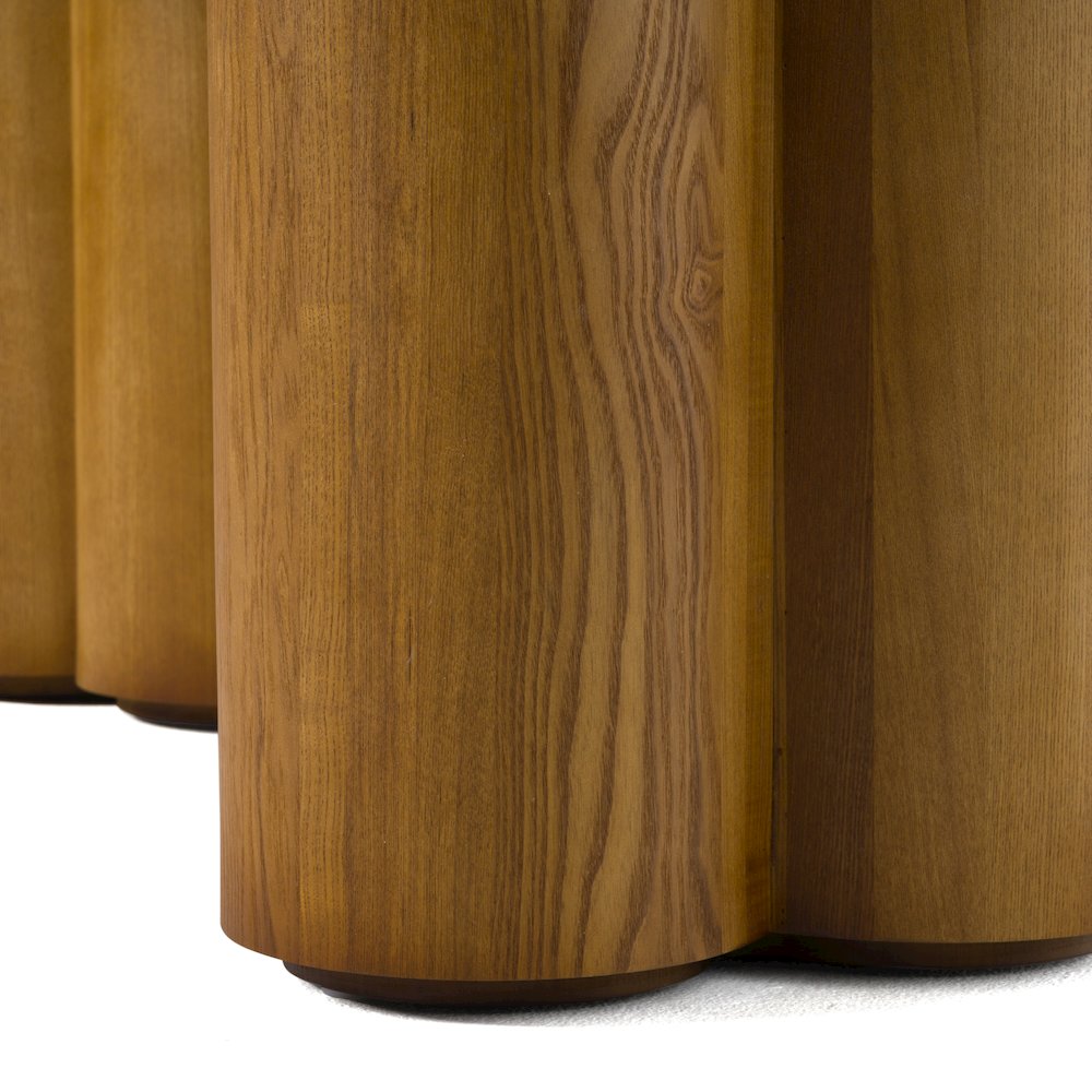 Modrest Bateman - Modern Faux Concrete + Walnut Dining Table. Picture 5