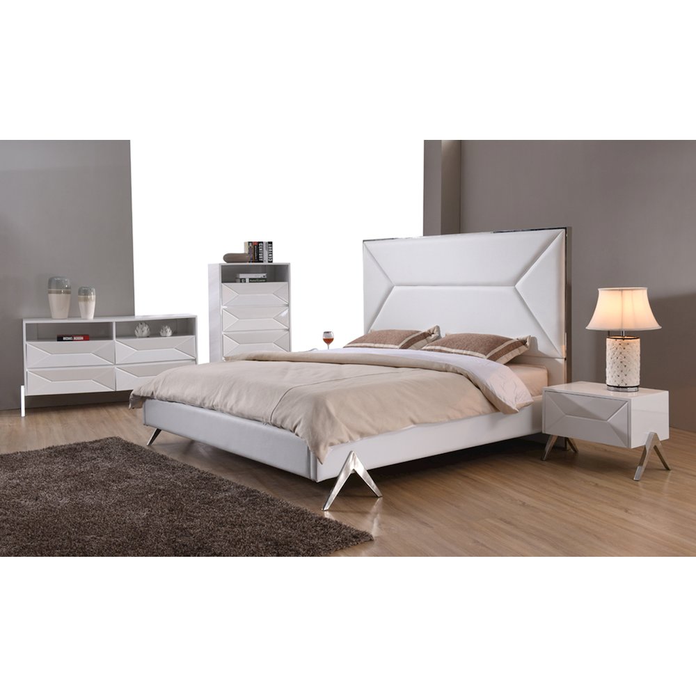 Candid Modern White Nightstand. Picture 2
