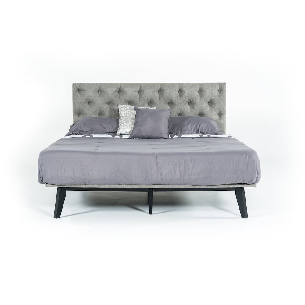 Gibson Modern Grey Fabric Super King 76" x 84" Bed. Picture 3