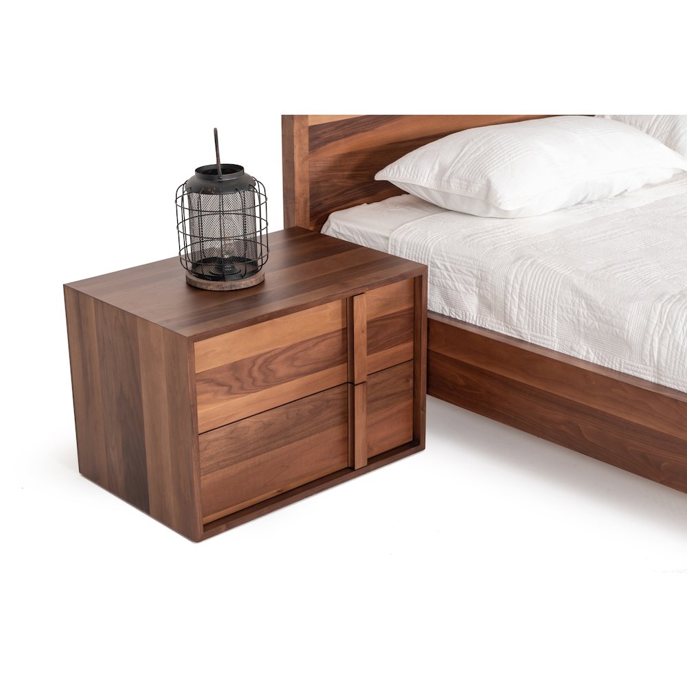 Nova Domus Berlin - Modern Walnut Nightstand. Picture 5