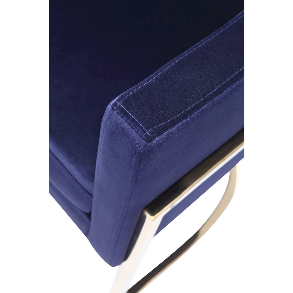 Modrest Betsy - Modern Navy Blue Velvet + Gold Kids Chair. Picture 6