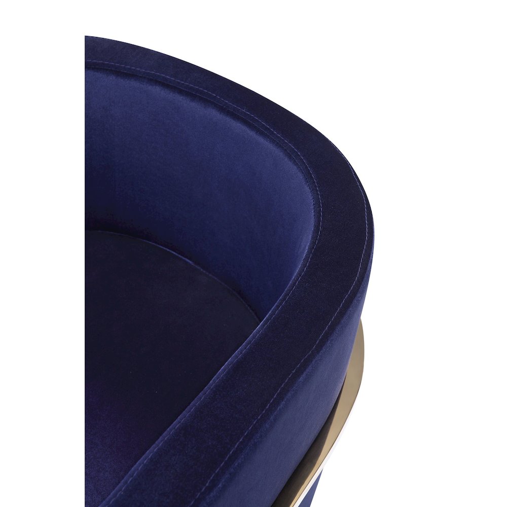 Modrest Betsy - Modern Navy Blue Velvet + Gold Kids Chair. Picture 9