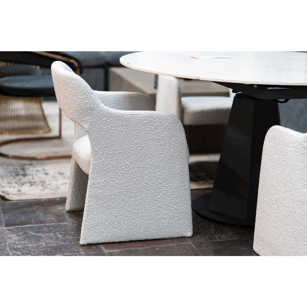 Modrest Bishop - Modern Grey Fabric Dining Chair. Picture 8