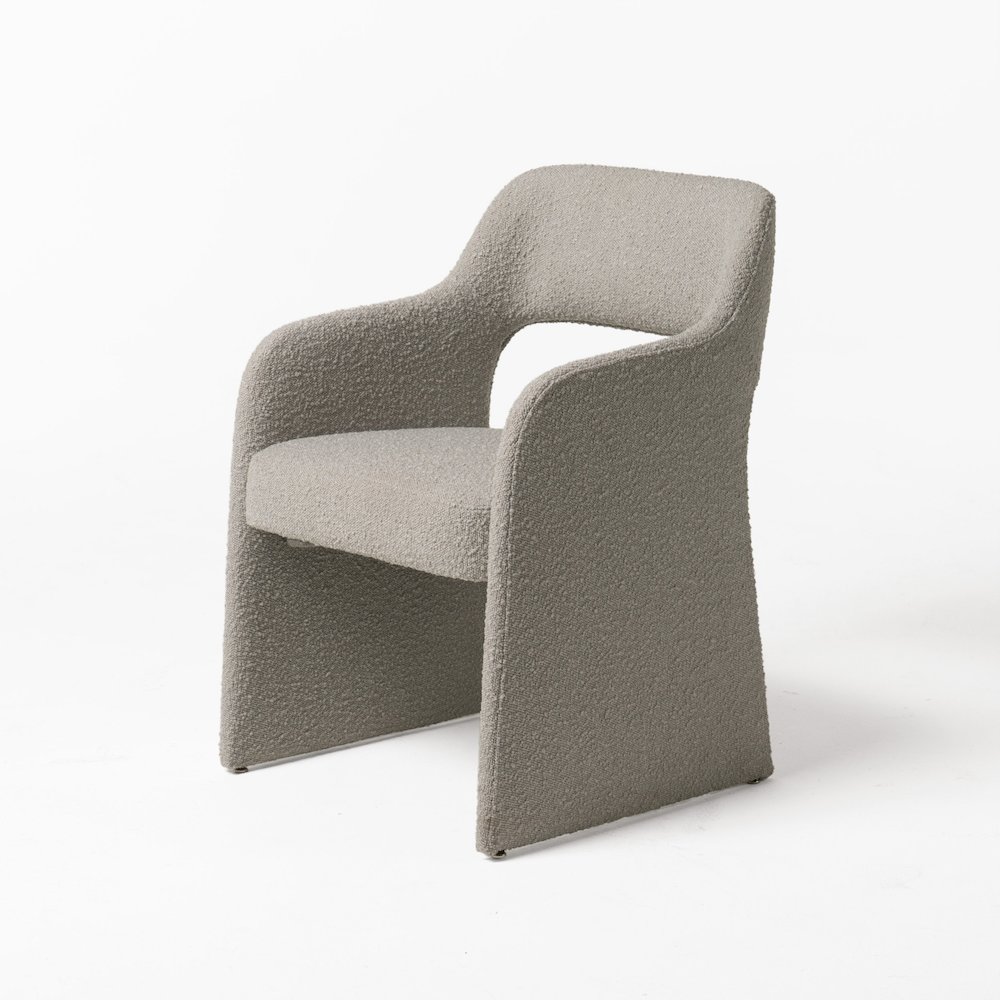 Modrest Bishop - Modern Grey Fabric Dining Chair. Picture 1