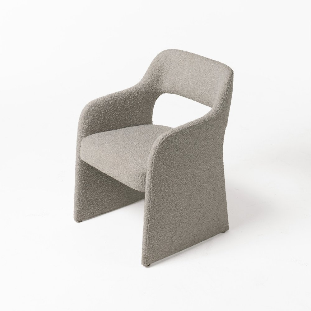Modrest Bishop - Modern Grey Fabric Dining Chair. Picture 3