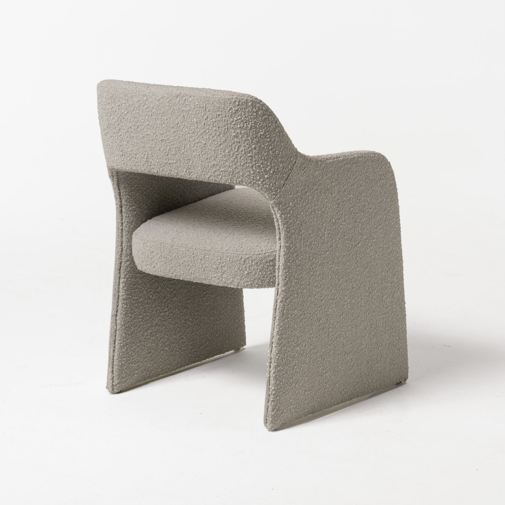 Modrest Bishop - Modern Grey Fabric Dining Chair. Picture 6