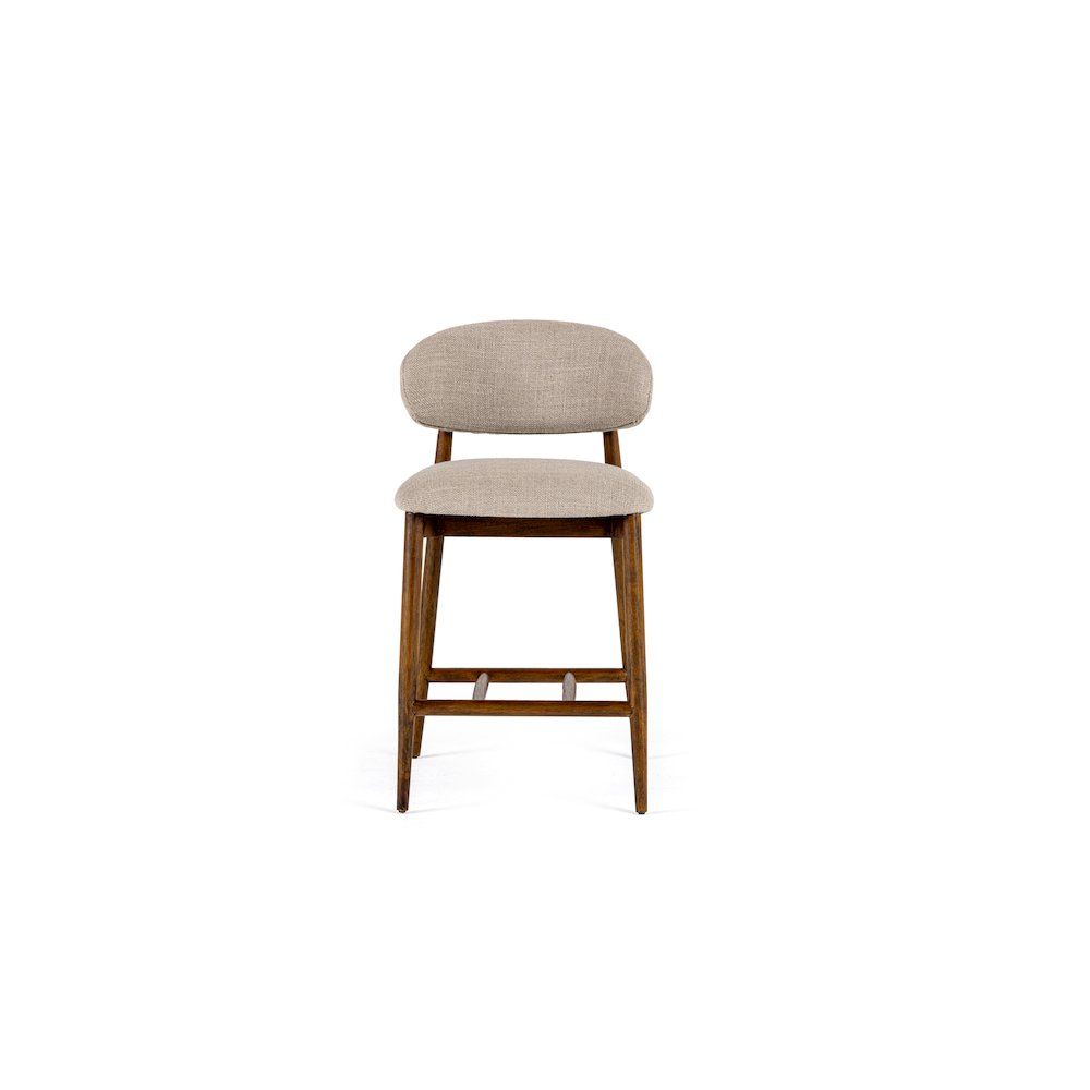Modrest Blum - Modern Beige Linen Counter Chair. Picture 2