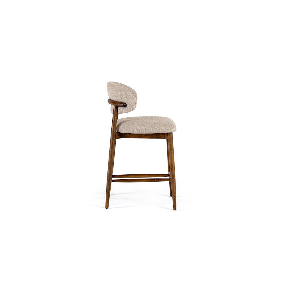 Modrest Blum - Modern Beige Linen Counter Chair. Picture 3