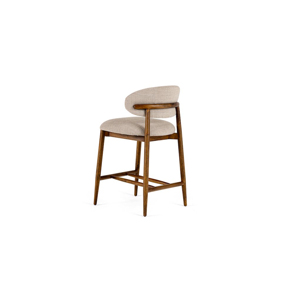 Modrest Blum - Modern Beige Linen Counter Chair. Picture 4