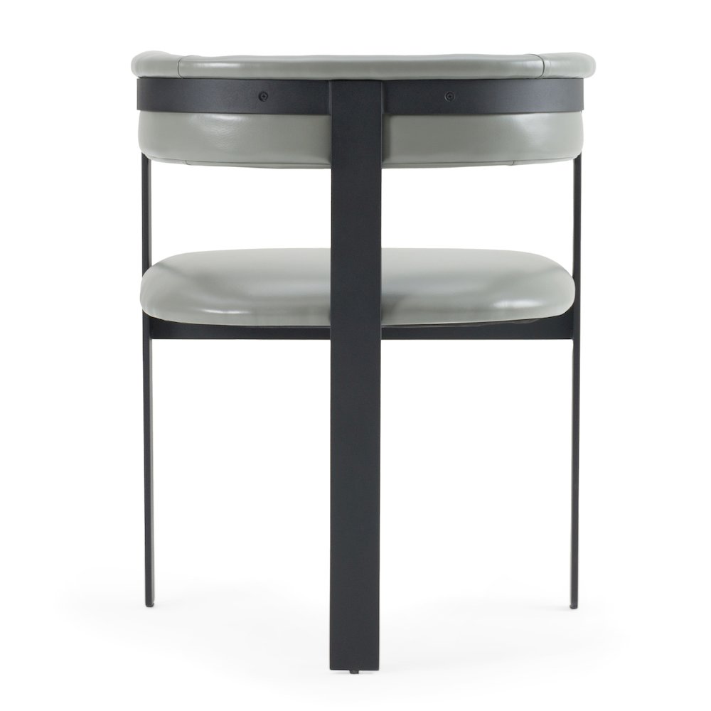 Modrest Boswell - Modern Grey Faux Leather + Black Dining Chair. Picture 4