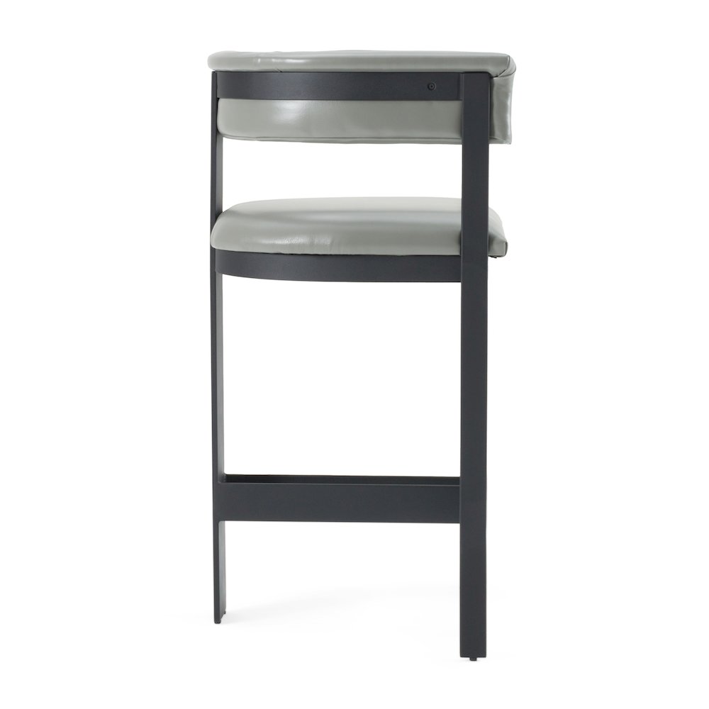Modrest Boswell - Modern Grey Faux Leather + Black Counter Chair. Picture 3