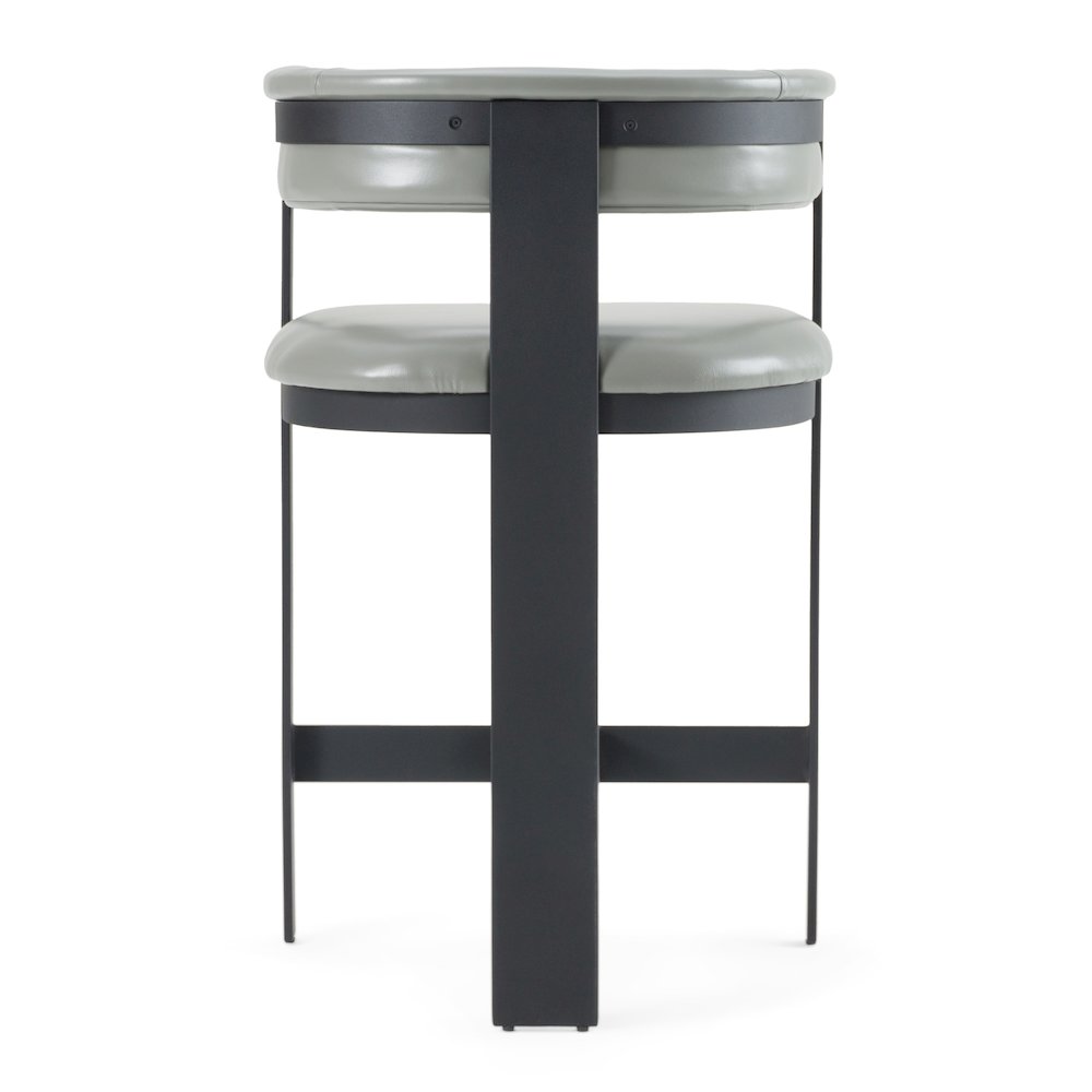 Modrest Boswell - Modern Grey Faux Leather + Black Counter Chair. Picture 4