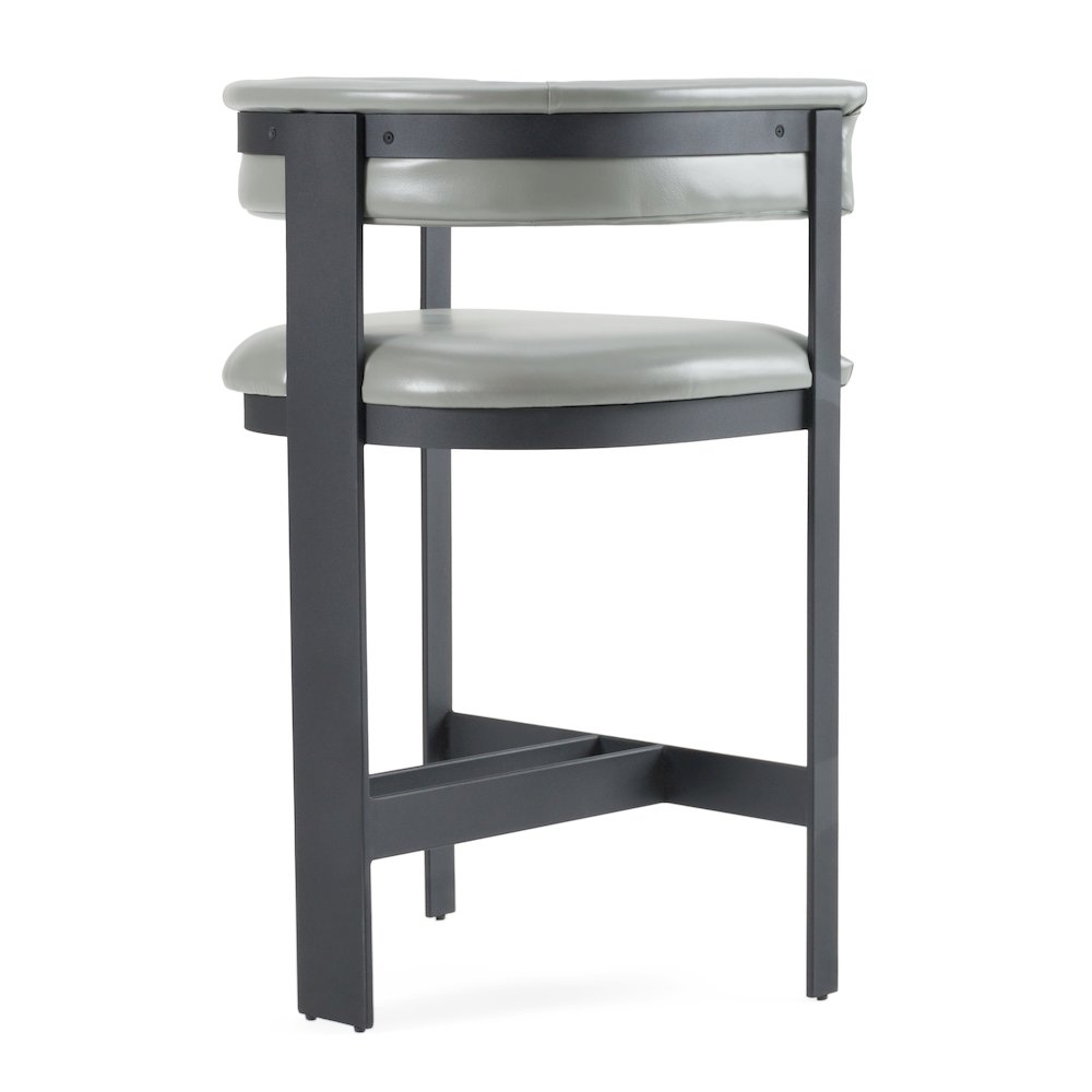 Modrest Boswell - Modern Grey Faux Leather + Black Counter Chair. Picture 5