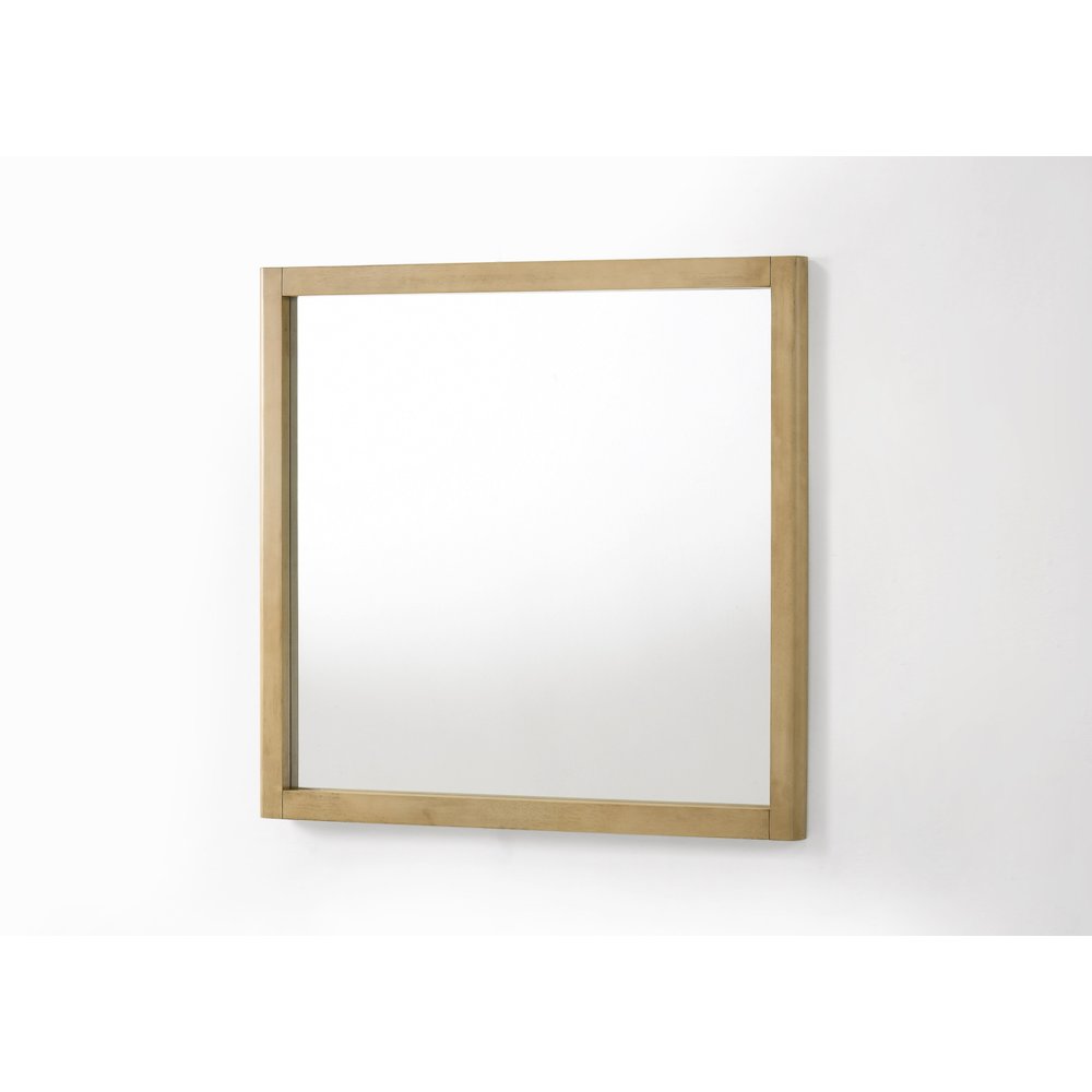 Nova Domus Santa Monica - Modern Natural Oak Square Mirror. Picture 1