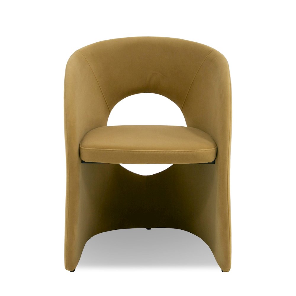 Modrest Brea - Modern Tan Fabric Dining Chair. Picture 1