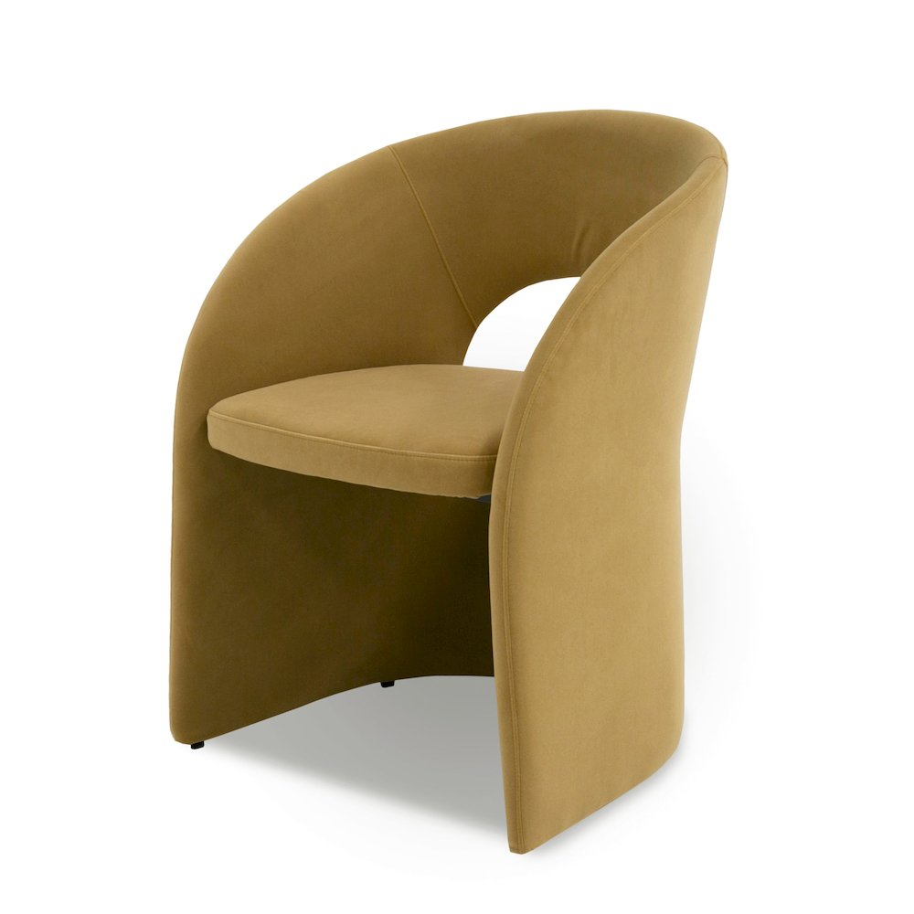 Modrest Brea - Modern Tan Fabric Dining Chair. Picture 2