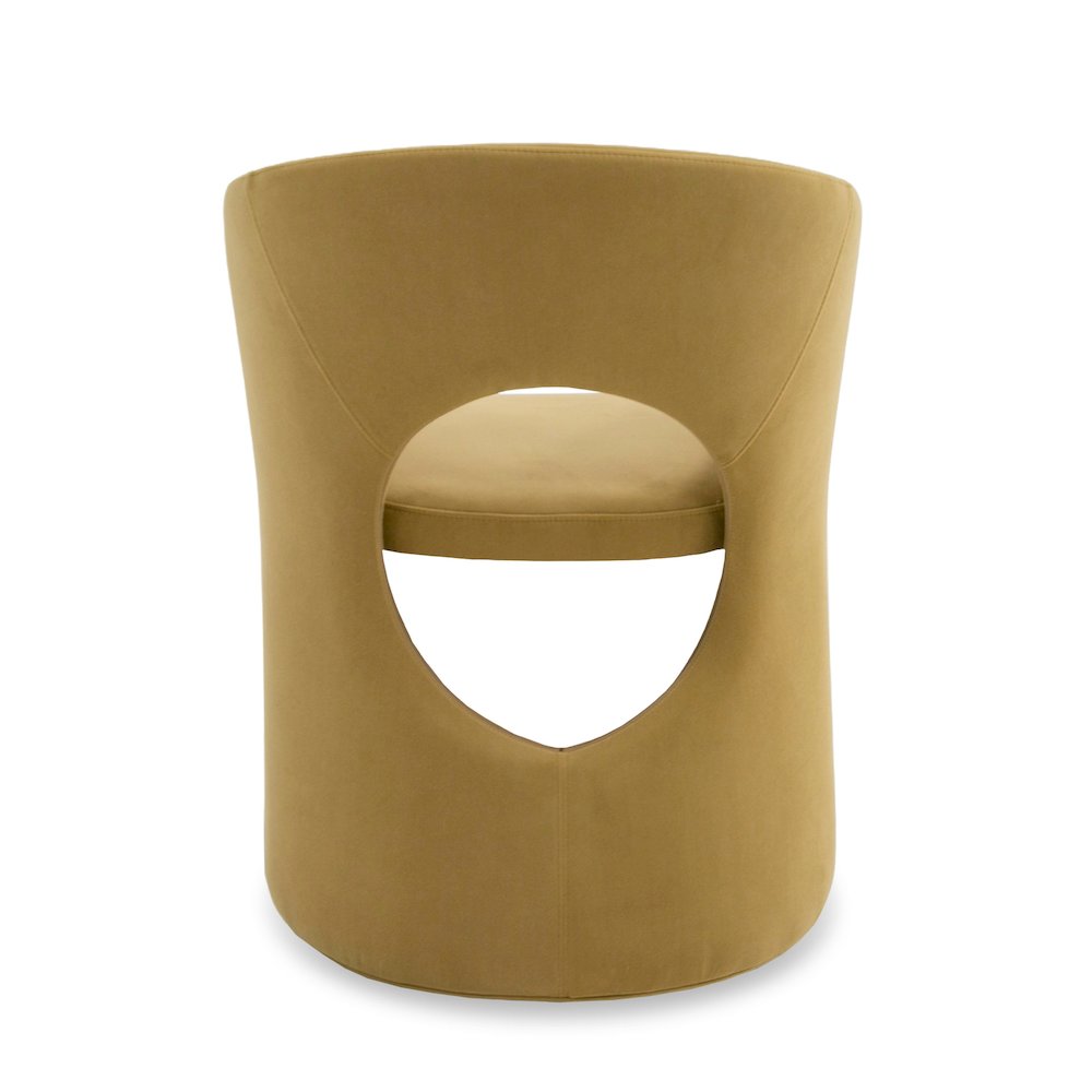Modrest Brea - Modern Tan Fabric Dining Chair. Picture 4