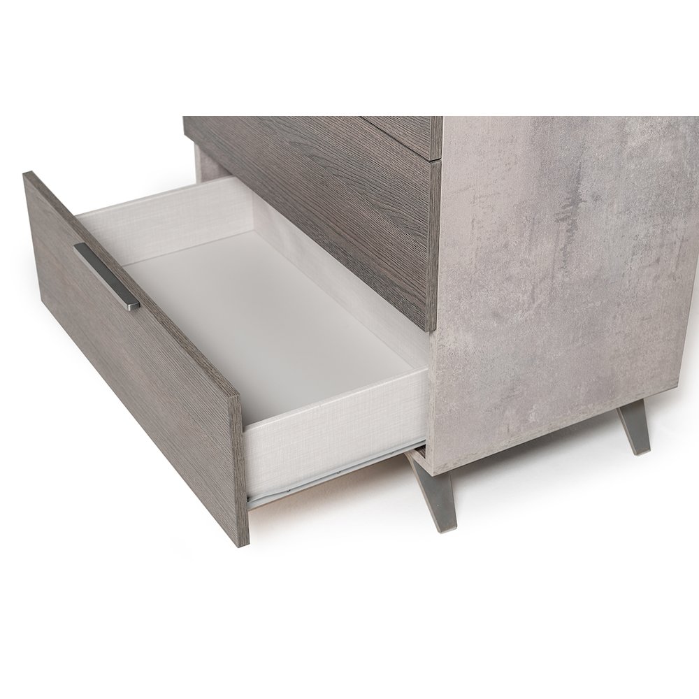 Nova Domus Bronx Italian Modern Faux Concrete & Grey Chest. Picture 2