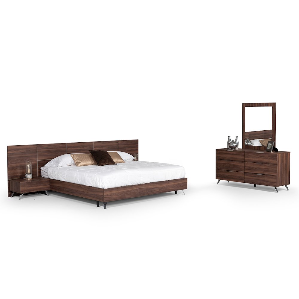 Nova Domus Brooklyn Italian Modern Walnut Mirror. Picture 2