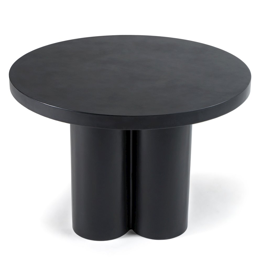 Modrest Bruni - Modern Black Concrete Round Dining Table. Picture 5