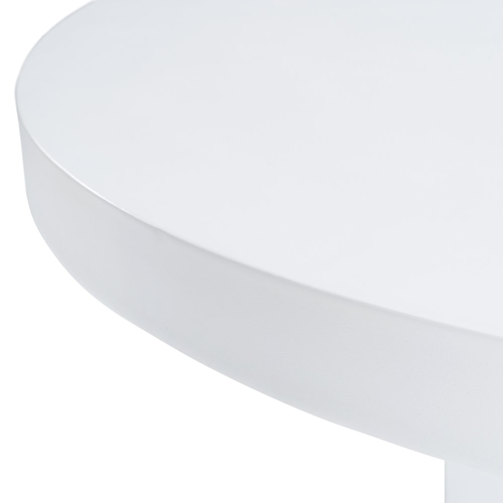 Modrest Bruni - Modern White Concrete Round Dining Table. Picture 6