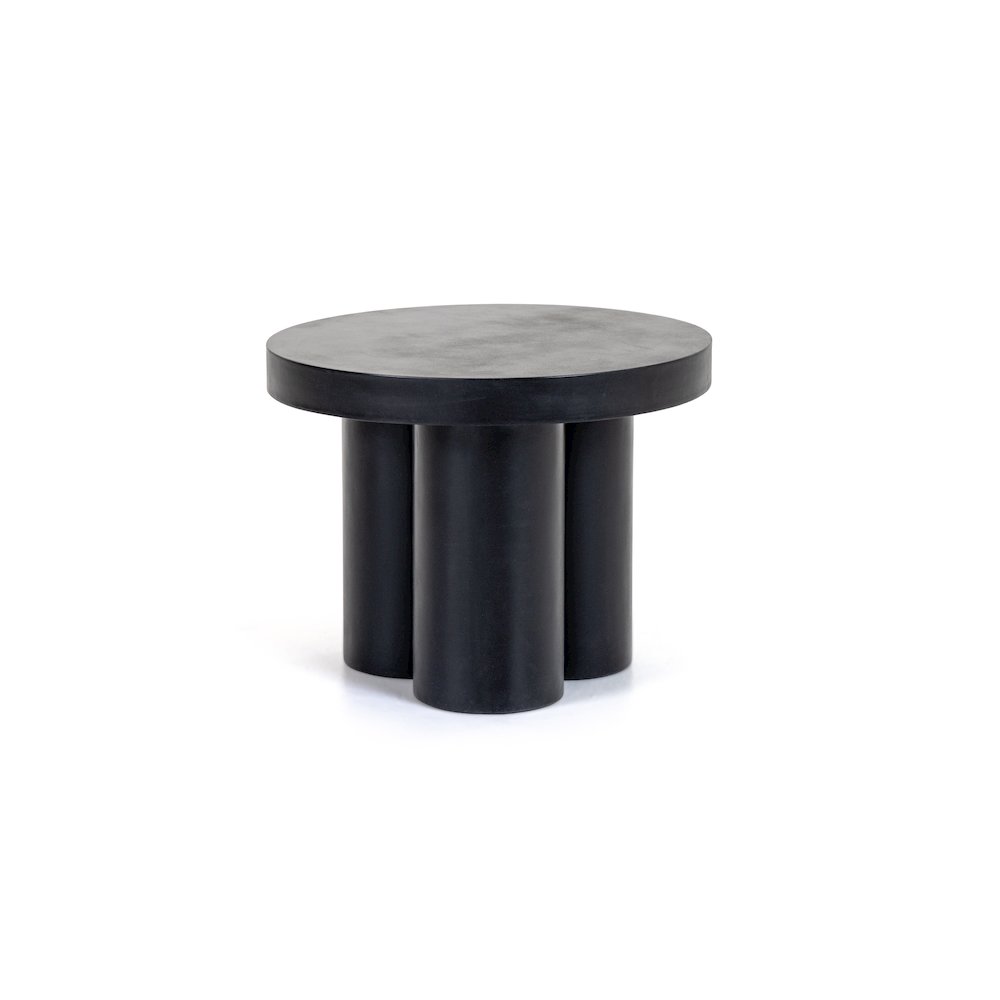 Modrest Bruni - Modern Black Concrete End Table. Picture 1