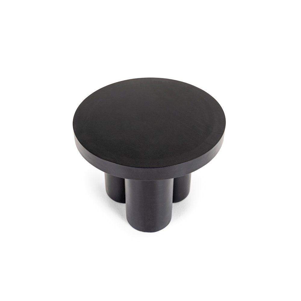 Modrest Bruni - Modern Black Concrete End Table. Picture 6