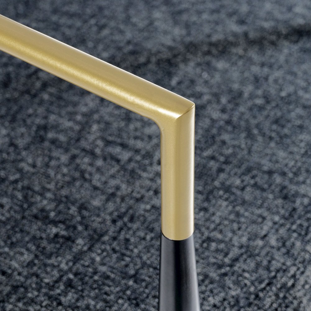 Modrest Buchtel - Mid-Century Modern Dark Grey + Gold Arm + Black Bar Chair. Picture 7