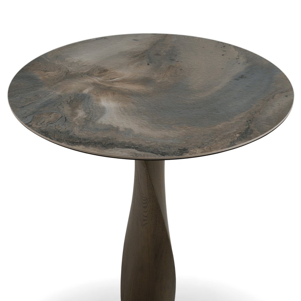 Calvary - Mid-Century Modern Ceramic Grey Ash Bar Table. Picture 3