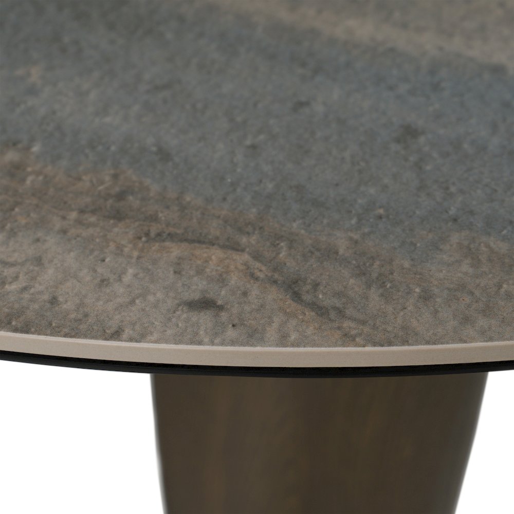 Calvary - Mid-Century Modern Ceramic Grey Ash Bar Table. Picture 4