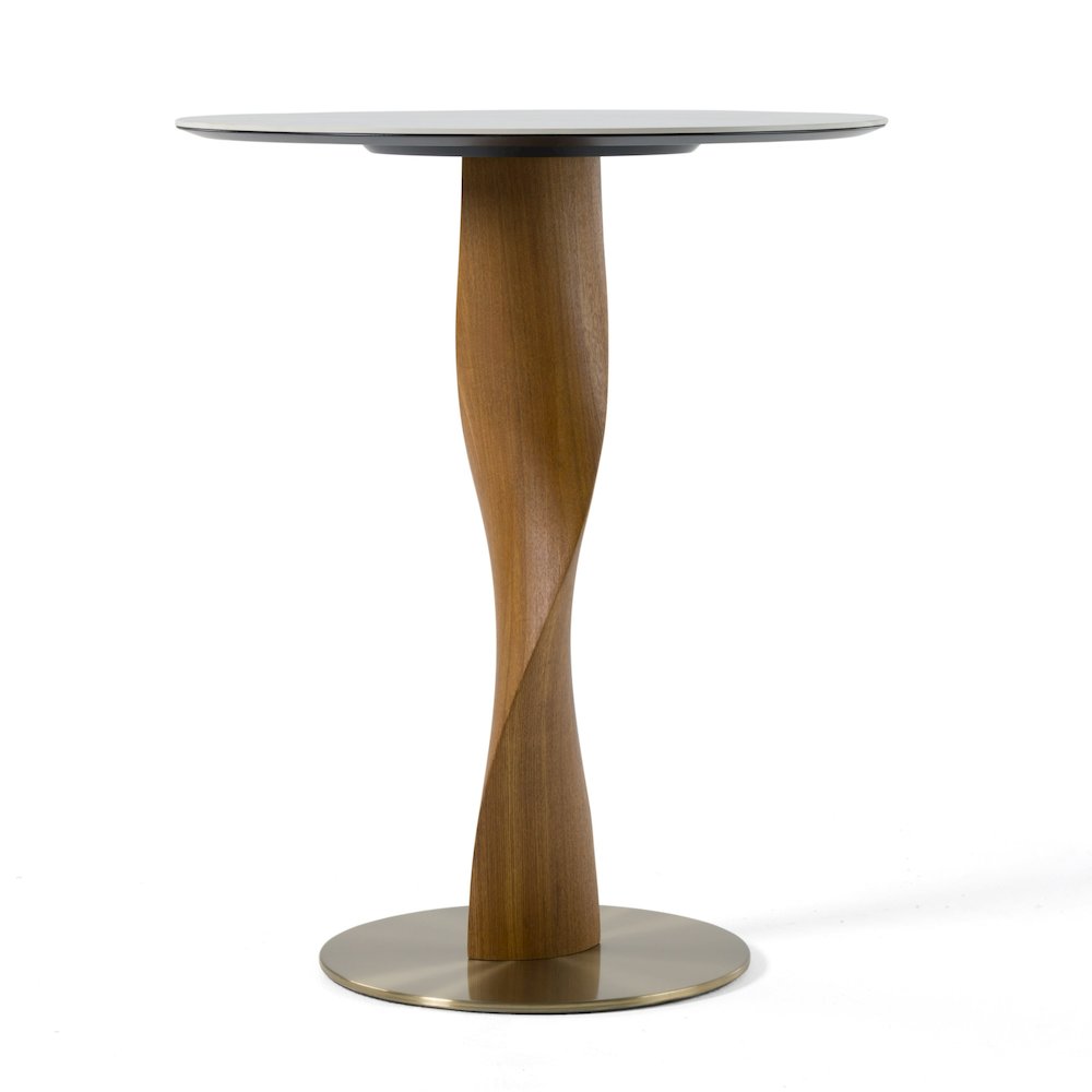 Modrest Calvary - Mid-Century Modern Ceramic + Walnut Bar Table. Picture 1