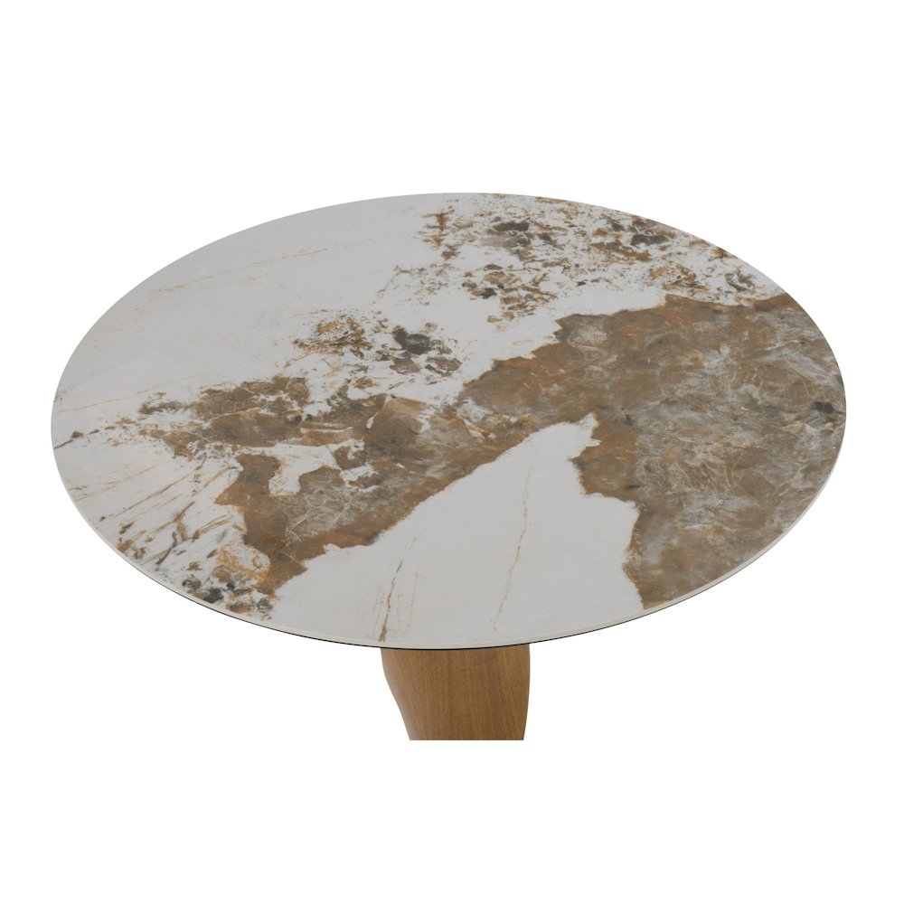 Modrest Calvary - Mid-Century Modern Ceramic + Walnut Bar Table. Picture 3