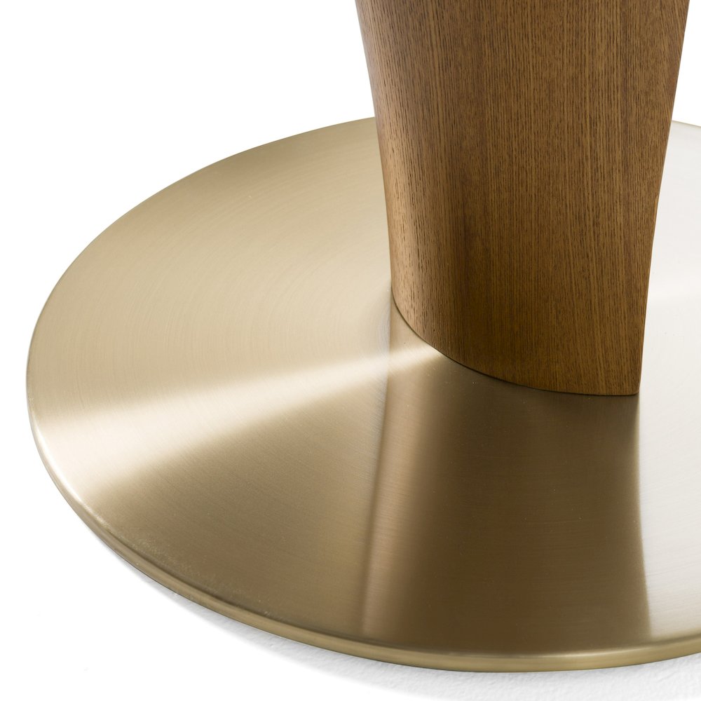 Modrest Calvary - Mid-Century Modern Ceramic + Walnut Bar Table. Picture 6