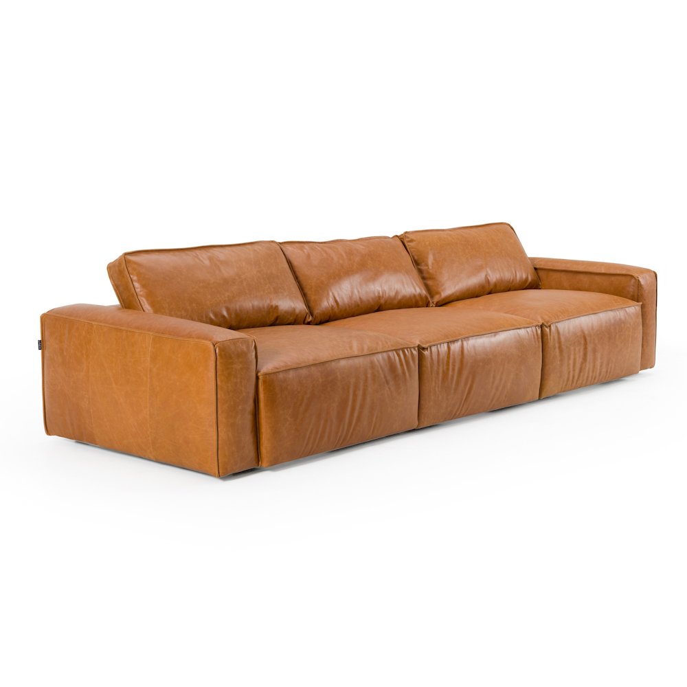 Divani Casa Cambria - Modern Cognac Leather Sofa. Picture 2