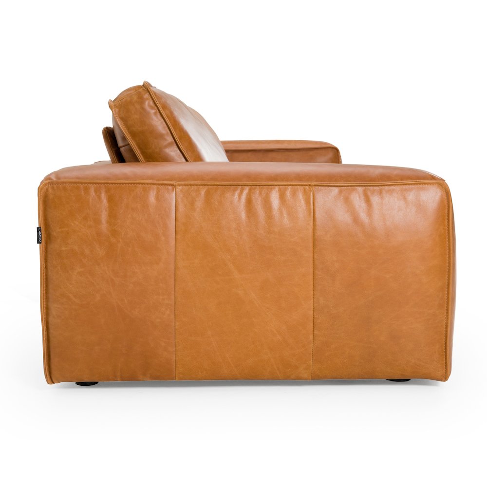 Divani Casa Cambria - Modern Cognac Leather Sofa. Picture 4