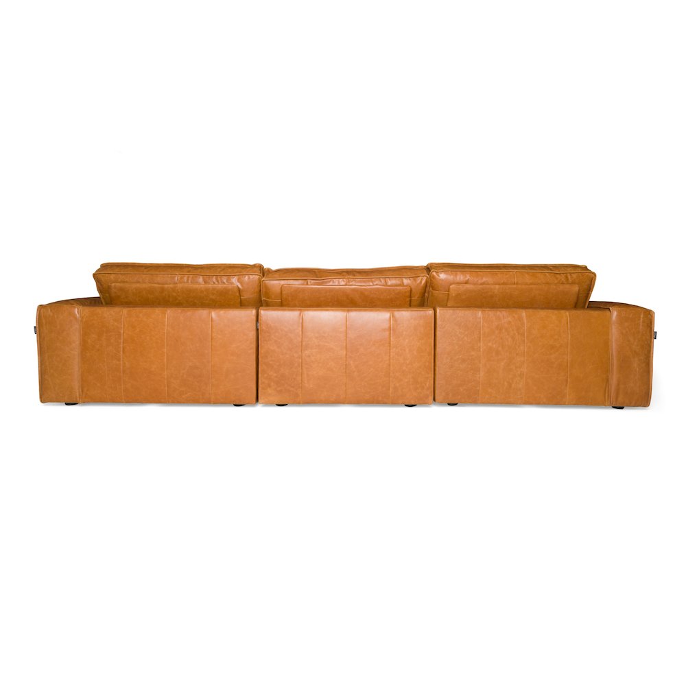 Divani Casa Cambria - Modern Cognac Leather Sofa. Picture 5