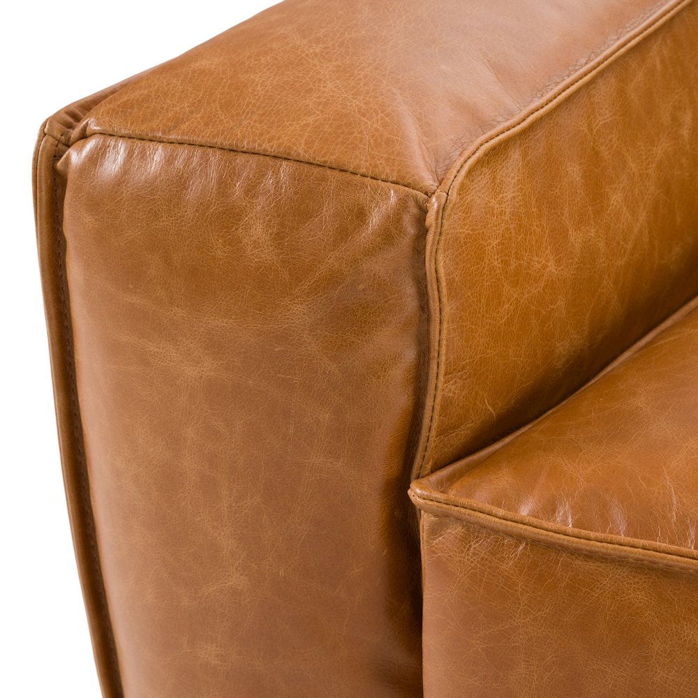 Divani Casa Cambria - Modern Cognac Leather Sofa. Picture 6