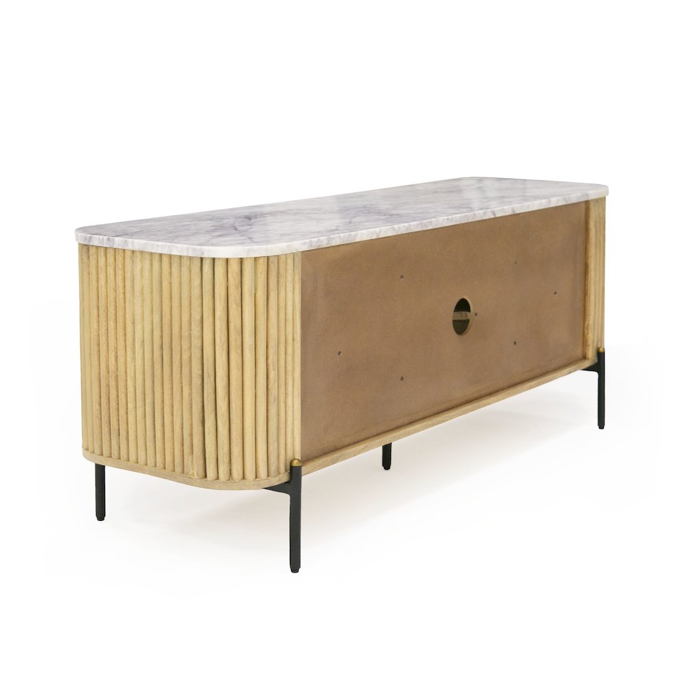 Modrest - Cambridge White Marble & Mango TV Stand. Picture 5