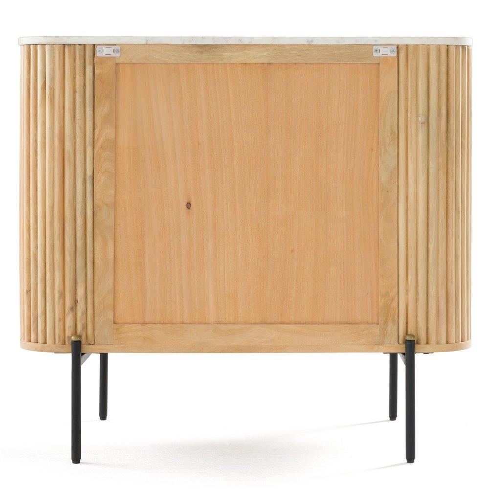 Cambridge White Marble and Mango 3 Drawer Dresser. Picture 6