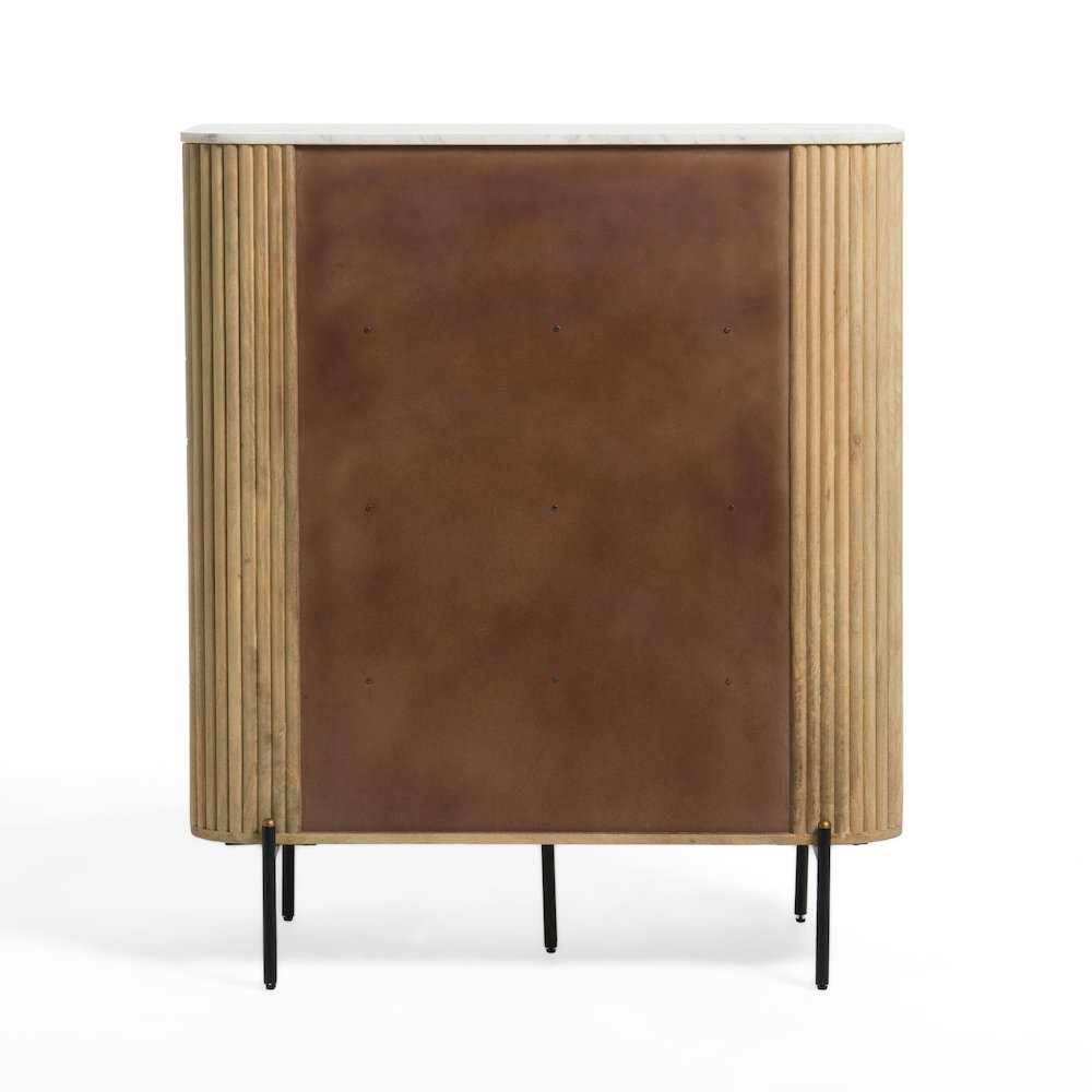 Modrest - Cambridge White Marble & Mango Tall Buffet. Picture 4