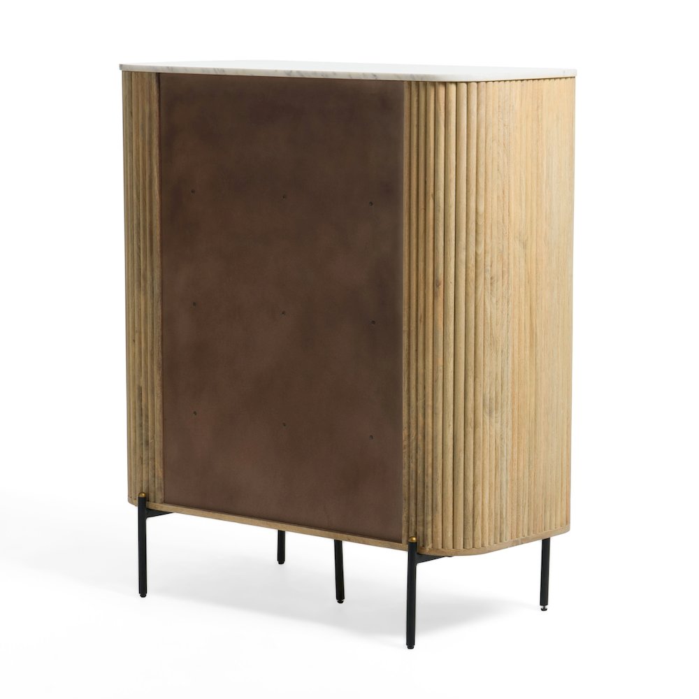 Modrest - Cambridge White Marble & Mango Tall Buffet. Picture 5