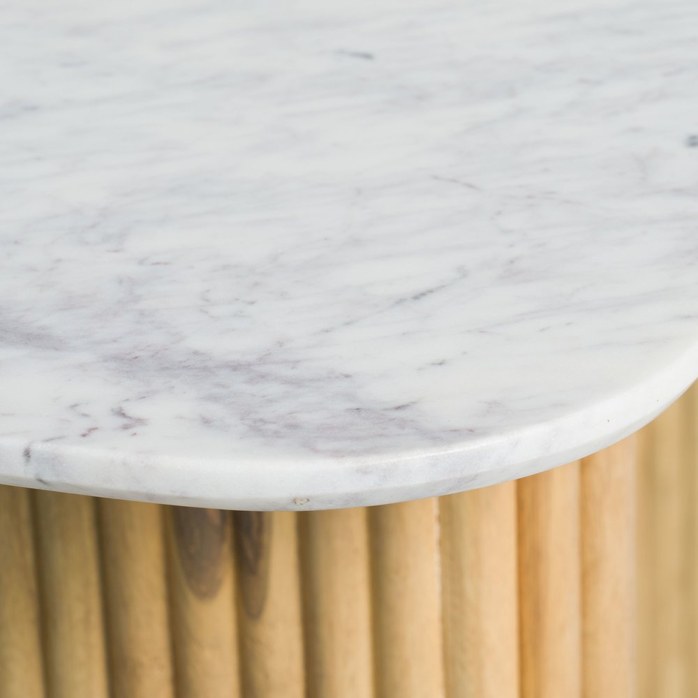 Modrest - Cambridge White Marble & Mango Console Table. Picture 4