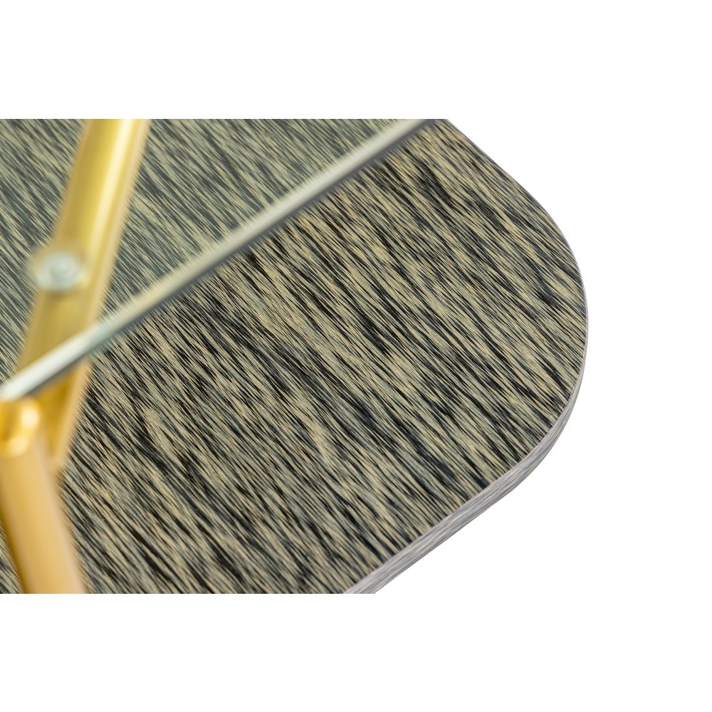 Modrest Cari - Glam Gold + Glass End Table. Picture 6