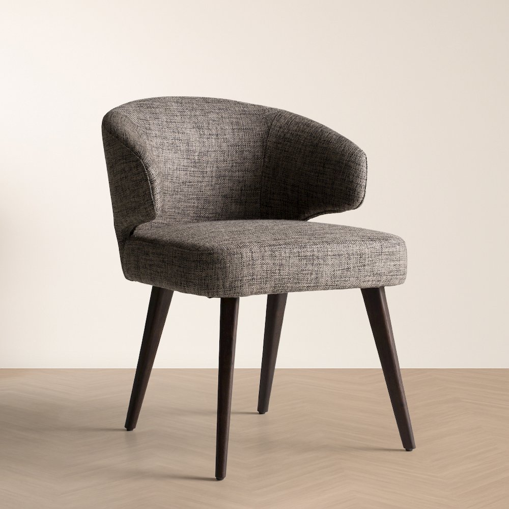 Carlton Modern Grey Fabric Dining Chair. Picture 2