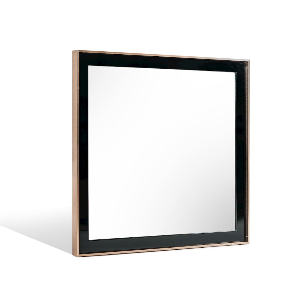 Nova Domus Cartier Modern Black & Rosegold Mirror. Picture 1